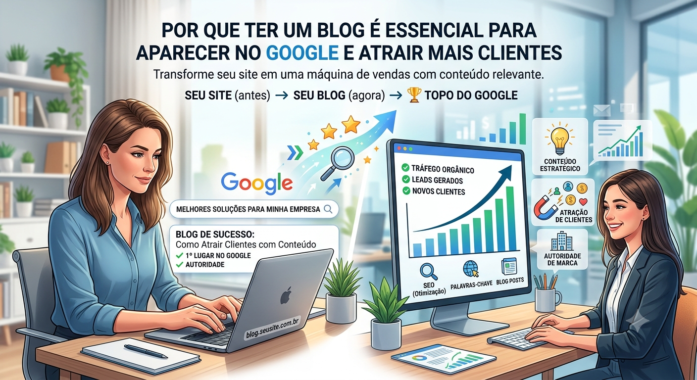 Por que Ter um Blog é Essencial para Aparecer no Google e Atrair Mais Clientes